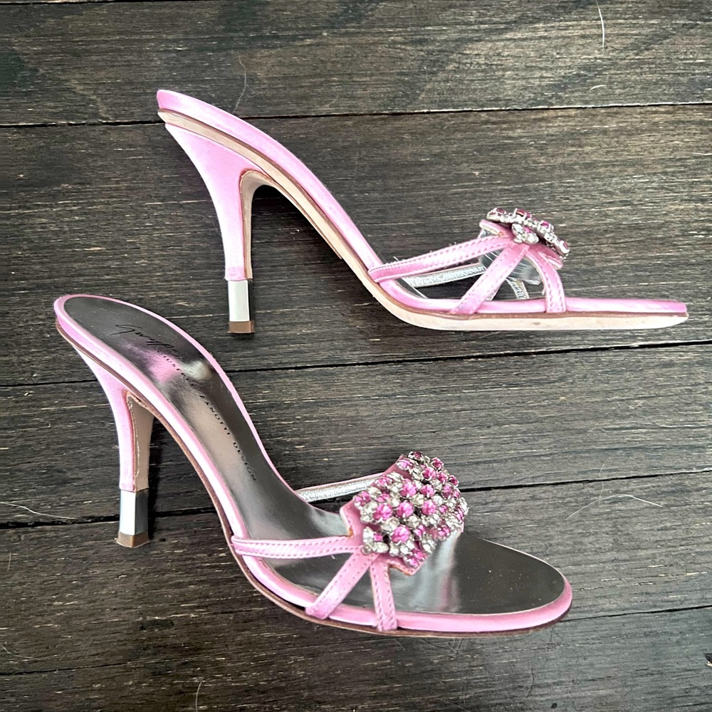 Giuseppe Zanotti pink jewel heels